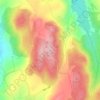 Mapa topográfico Fragas, altitude, relevo