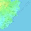 Mapa topográfico Kerafédé, altitude, relevo