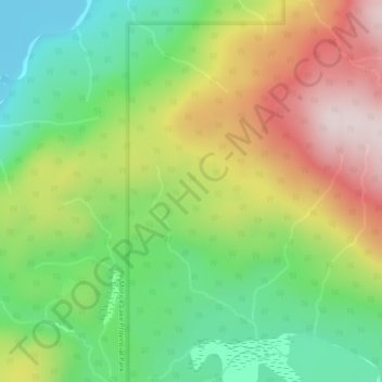Mapa topográfico Nechako Plateau, altitude, relevo