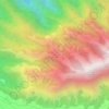 Mapa topográfico Gunung Perigi, altitude, relevo