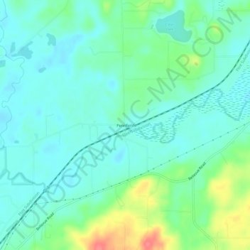 Mapa topográfico Pennfield, altitude, relevo