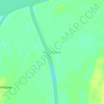 Mapa topográfico Manco Capac, altitude, relevo