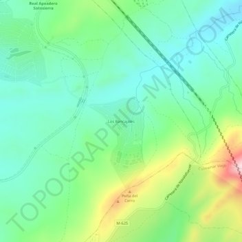 Mapa topográfico Los Rancajales, altitude, relevo