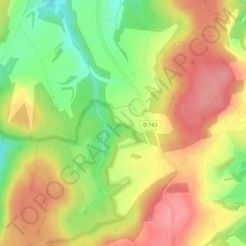 Mapa topográfico La Perche, altitude, relevo