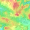 Mapa topográfico Masmolène, altitude, relevo