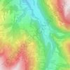 Mapa topográfico Les Chattrix, altitude, relevo