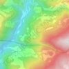 Mapa topográfico Juberri, altitude, relevo