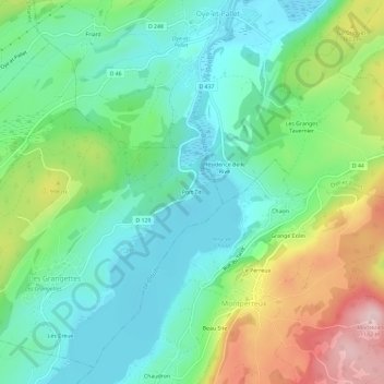Mapa topográfico Port Titi, altitude, relevo