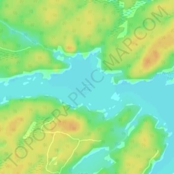 Mapa topográfico Smith Bay, altitude, relevo