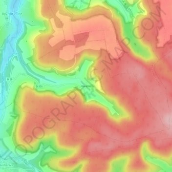 Mapa topográfico Rouelles, altitude, relevo