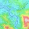 Mapa topográfico Biriatou, altitude, relevo
