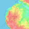 Mapa topográfico Hameau Commandé, altitude, relevo