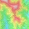 Mapa topográfico Col du Chêne, altitude, relevo