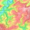 Mapa topográfico Wolwelange, altitude, relevo