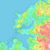 Mapa topográfico Ferrol, altitude, relevo