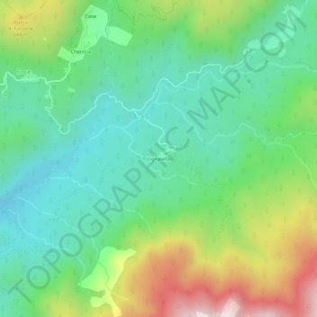 Mapa topográfico Vignalella, altitude, relevo