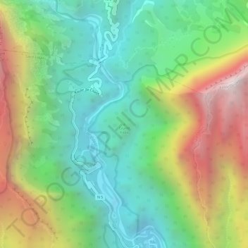 Mapa topográfico Saint-Louis, altitude, relevo