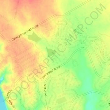Mapa topográfico South Lake, altitude, relevo