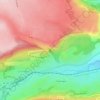 Mapa topográfico Cascade du Cheylat, altitude, relevo