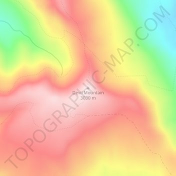 Mapa topográfico Devil Mountain, altitude, relevo