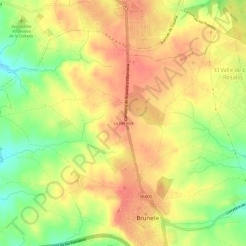 Mapa topográfico La Dehesa, altitude, relevo