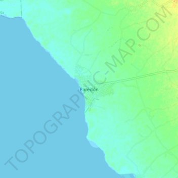 Mapa topográfico Paredón, altitude, relevo