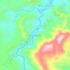 Mapa topográfico Rantau Bayur, altitude, relevo