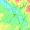 Mapa topográfico Newbold on Stour, altitude, relevo