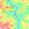 Mapa topográfico Alcoutim, altitude, relevo