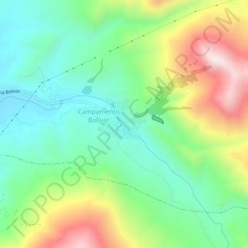 Mapa topográfico Antequera, altitude, relevo