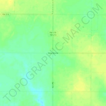 Mapa topográfico New Moore, altitude, relevo