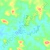 Mapa topográfico Nova União, altitude, relevo