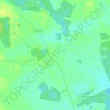 Mapa topográfico Местаново, altitude, relevo