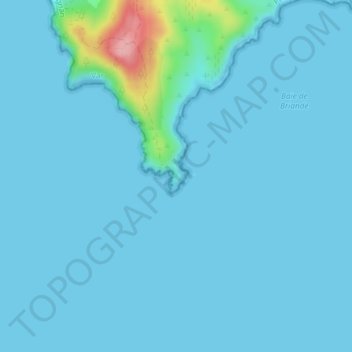 Mapa topográfico Cap Lardier, altitude, relevo