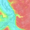 Mapa topográfico Le Gué des Grues, altitude, relevo