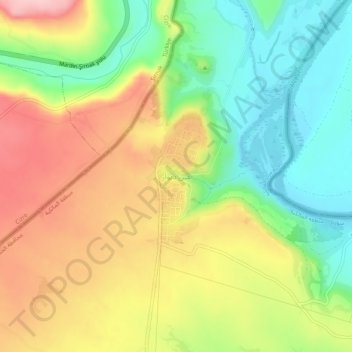 Mapa topográfico Diwar, altitude, relevo