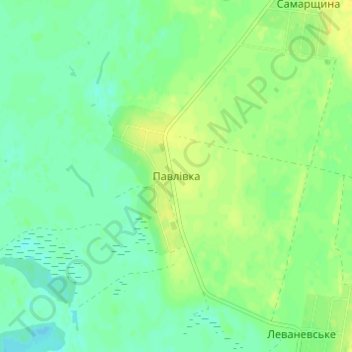 Mapa topográfico Павловка, altitude, relevo