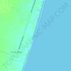 Mapa topográfico Praia Quintão Velho, altitude, relevo