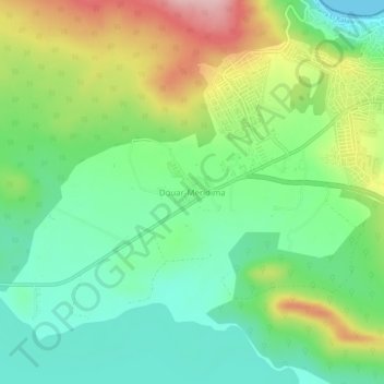 Mapa topográfico Douar-Meridima, altitude, relevo