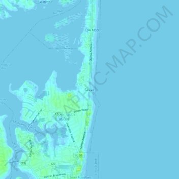 Mapa topográfico Galilee, altitude, relevo