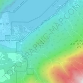 Mapa topográfico Teapot Hill, altitude, relevo