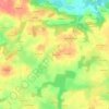 Mapa topográfico Kervac, altitude, relevo