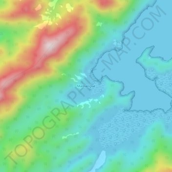 Mapa topográfico Mamanguá, altitude, relevo