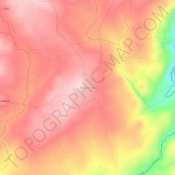 Mapa topográfico Medeiros, altitude, relevo