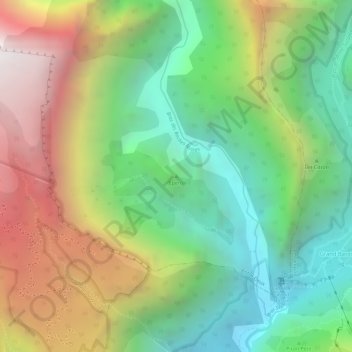 Mapa topográfico l'Éperon, altitude, relevo