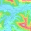 Mapa topográfico Le Vieuzet, altitude, relevo