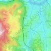 Mapa topográfico Cabeza de Vaca, altitude, relevo