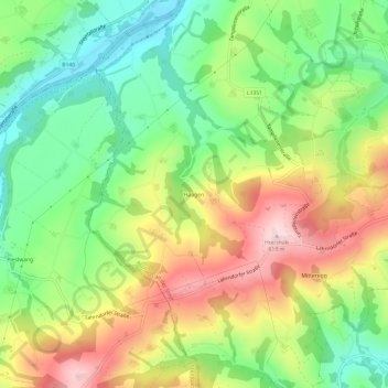 Mapa topográfico Haagen, altitude, relevo