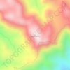 Mapa topográfico Bulu Batubellang, altitude, relevo