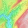Mapa topográfico Les Frasses, altitude, relevo
